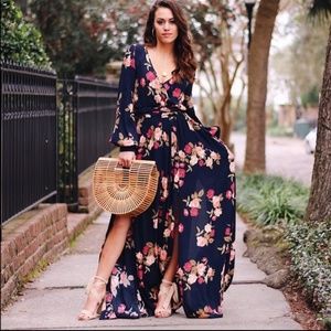 Vici - Black Floral Maxi Dress